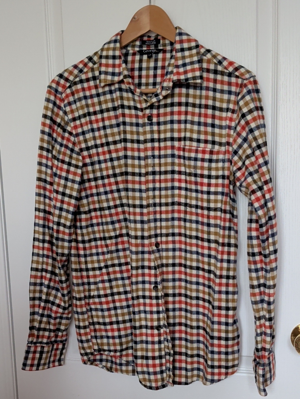 Fall/Autumn Plaid Button Down Cotton Shirt